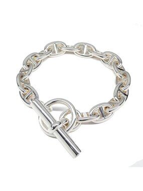 Hermes Chaine D'ancre PM 17 Links Silver Bracelet